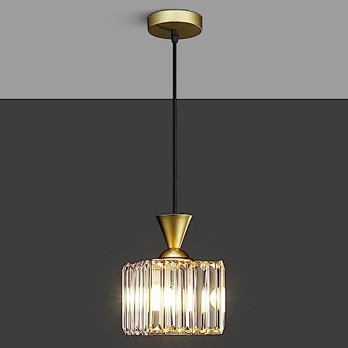 Lustre cage noir en cristal pour cuisine et salle à manger moderne style industriel