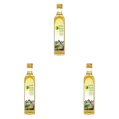 Image of GAIA Extra Virgin Olive Oil,500Ml Bottle|Heart Healthy Superfood,Natural&Cold Extracted Olive Oil Ideal For Drizzling On Salads&Sauteed Vegetables Packed With Anti-Aging Benefits&Improved Digestion