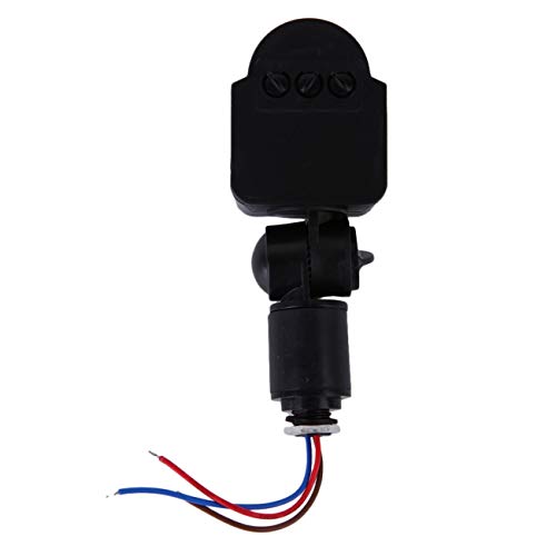 Elviray Black & Grey Automatic 12M PIR12V/PIR85-265V Security PIR Infrared Motion Sensor Detector Wall LED Light Outdoor RF 140degree