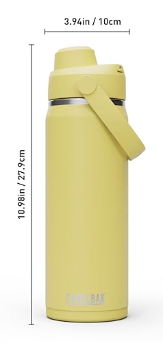 Image of CamelBak Thrive Chug Insulated Stainless Steel Water Bottle, Cold Retention with High Flow Lid for Everyday Hydration and Active Use, 20oz, Yellow Bloom
