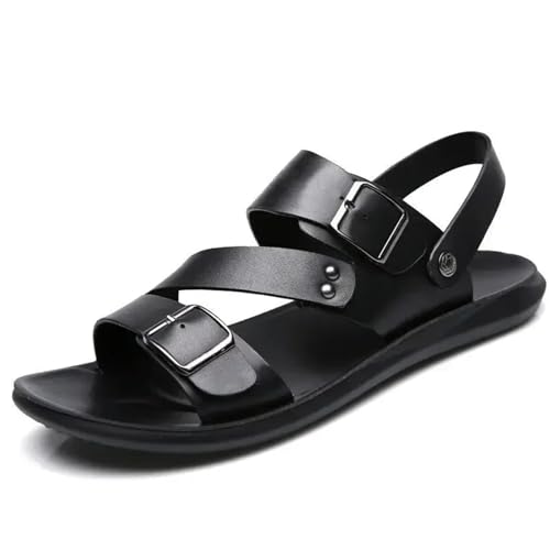 Men's Leather Sandals Slippers Beach For Male Leather Footwear
