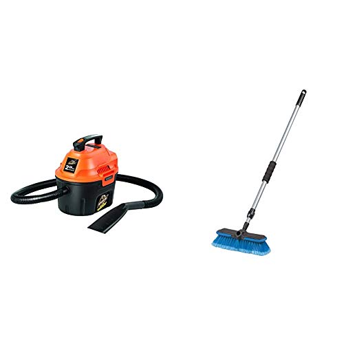 Armor All, AA255, 2.5 Gallon 2 Peak HP Wet/Dry Utility Shop Vacuum & Carrand 93062 Deluxe Car Wash 10
