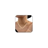 JENCVNL Juego de joyas de trébol de cuatro hojas de oro collar con colgante de trébol de cuatro hojas, pulsera de trébol de cuatro hojas, pendientes colgantes de trébol de cuatro (Or-3)