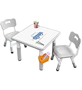 Amazon.com: JIAOQIU Kids Table and Chair Set for Toddlers