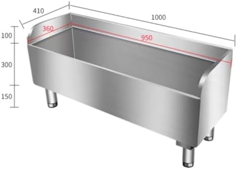 Stainless Steel Commercial Floor Mop Sink - Deep Basin Laundry Tub with Cold Faucet & Drainer for Washing Room & Bathroom, Heavy-Duty, Durable Design