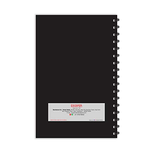 Image of ESCAPER Orange Half Face Hanuman Diary (A5 Size - 8.5 x 5.5 Inches - 160 Pages - Ruled), Spiral Notebook, Notepad for Writing Notes