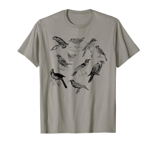 Bird Collection of Different Types T-shirt T-Shirt