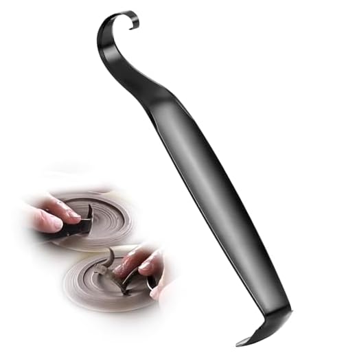 Versatile Pottery Trimming Tools, Sharpened Pottery Tool for Potter, Quality Double Ended Clay Trimming Tool Ceramics 1 Piece Black