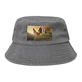 Haute qualité : le chapeau de soleil imprimé coq de poulet est fabriqué en coton lavé de haute qualité, doux pour la peau et confortable, léger et respirant, confortable à porter