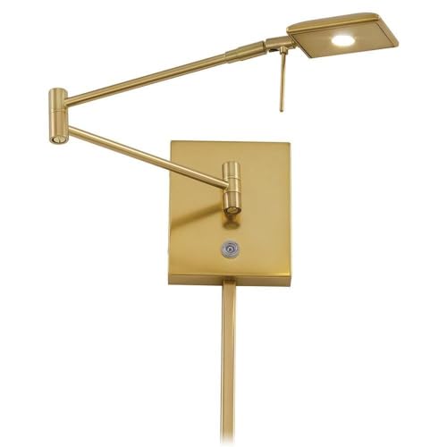 Image of GEORGE KOVACS P4328-248 George's Reading Room LED Swing Arm Wall Lamp, 1-Light, 8 Total Watts, 6.25-in H x 13.75-in W, Honey Gold