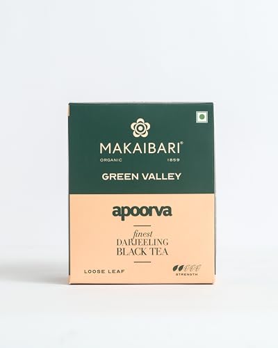 Image of Makaibari Green Valley Apoorva Finest Darjeeling Black Loose Tea Leaves 250 Gm | Premium Darjeeling Single Estate | Muscatel Fruity Top Notes | 125 Cups