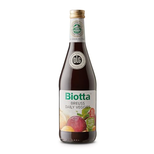 Biotta Jugo de Verduras Breuss | 100% BIO | Prensado Directo | Rico en Potasio Natural | Mezcla de Hortalizas Frescas | Sabor Único | 500 ml