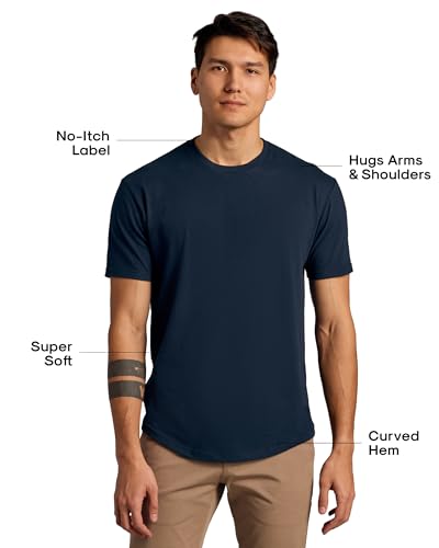 Image of True Classic Mens T-Shirts - Curved Hem or Pocket Tee, Mens Drop Cut Lounge /Sleep or Heavyweight Tshirt