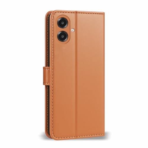 Image of AIBEX Shock Proof Flip Compatible for OnePlus 15 5G Flip Cover Leather Finish | Inside TPU with Card Pockets | Wallet Stand | Complete Protection Flip Case Brown