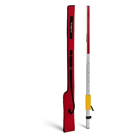 Steinberg Systems Level Staff Levelling Rod Survey Staff Survey Rod Aluminium 2.4m 2 Scales mm/cm SBS-NL-240PLUS (Anodised Aluminium, Scale Range -50cm-65cm, Slider) Cover