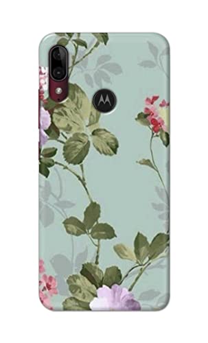 Image of Printed Hard Back Cover Case for Motorola Moto E6+ Plus | Moto E6s Back Cover (Floral Painting) -1302