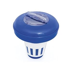 Bestway Flowclear™ Schwimmender Spender, blau und weiß, 16,5 cm Durchmesser, für sauberes und kristallklares Poolwasser