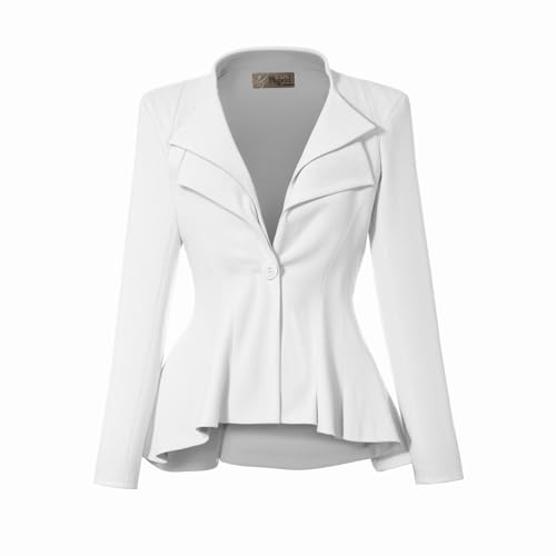 Hybrid & Company Women Double Notch Lapel Office Blazer JK43864