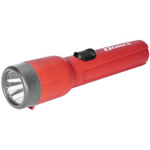 Dorcy 25-Lumen 2AA LED Deluxe Flashlight with 10-Hour Run Time and 50-Meter Beam Distance, Assorted Colors (41-2461)