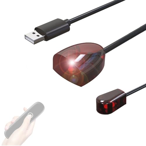 iHaospace - Extensor IR con mando a distancia, receptor infrarrojo con cable USB para TV y TV Box