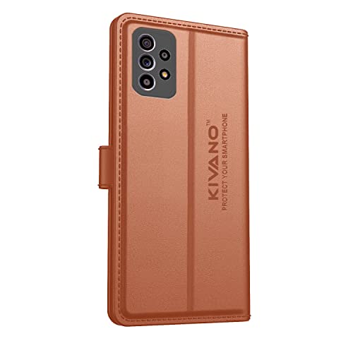 Image of Compatible with Samsung Galaxy A52 / Samsung Galaxy A52s 5G Flip Cover | Leather Finish | Inside Pockets & Inbuilt Stand | Shockproof Wallet Style Magnetic Closure Back Cover Case