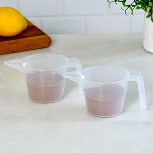 Set de 4 Vasos Medidores Plásticos Transparentes 0.5 taza miniatura 3