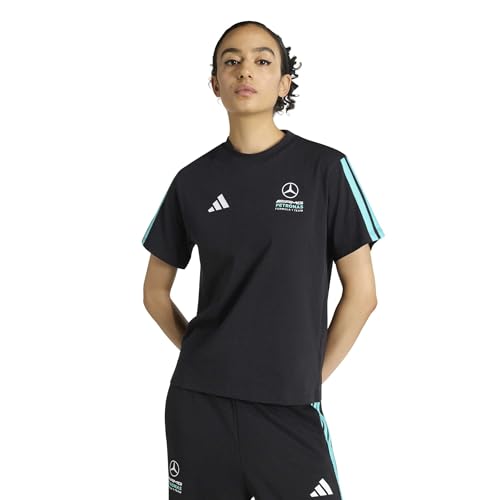 adidas Women's Mercedes - Amg Petronas Formula 1 Team Alphaskin T-Shirt, Black/Semi Mint Rush, X-Large