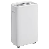 HOMCOM Deshumidificador Eléctrico 12L/Días Depósito de Agua 1,5L Deshumidificador Silencioso con 4 Modos 2 Velocidades Ruedas Pantalla LED Temporizador para 10-25 m² Blanco