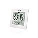 Baldr Digital Alarm Clock - Easy to Read, Simple to Set Up - Battery Operated and Cordless - Not Just for Bedrooms - These Digital Clocks are Ideal for The Bathroom, Kitchen, Office and Travel -White