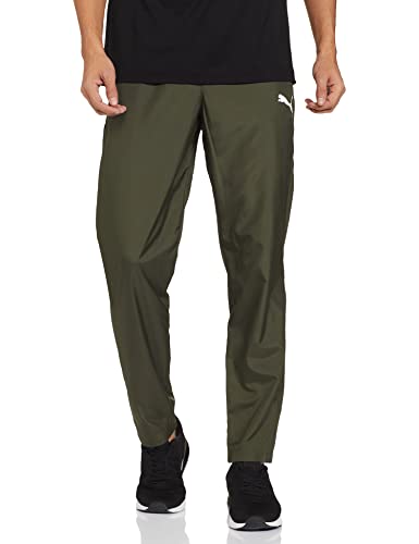 Image of Puma Men's Regular Fit Cotton Track Pants (67040570 + L Olive L)