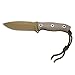 THIRD Tactical Fixed Blade Knive 16647 with 10.75 cm Steel Blade Coated in matt Gold Titanium, G10 Camel Handle, with kydex Sheath