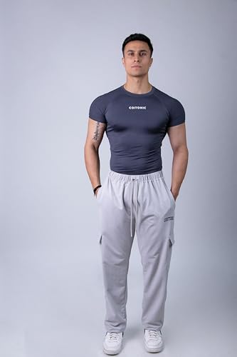 Image of COITONIC Men Compression Half Sleeves Round Neck T-Shirt for Gym and Sports Wear