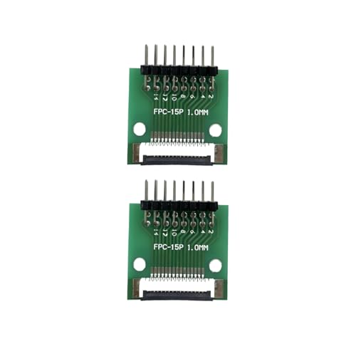 MTCELL FFC FPC PCB�R���o�[�^�[�{�[�h 2�� ���p�w�b�_�[�t�� 15�s�� 1.0mm (�R�l�N�^�\�P�b�g�͂͂񂾕t���ς�) �s�b�`����DIP 2.54mm FFC�P�[�u���J�b�v�������A�_�v�^�[�p