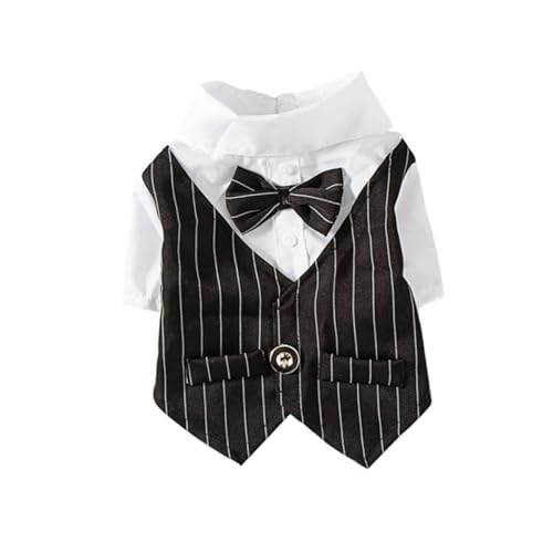 Disfraz de traje para perro pequeño negro talla S