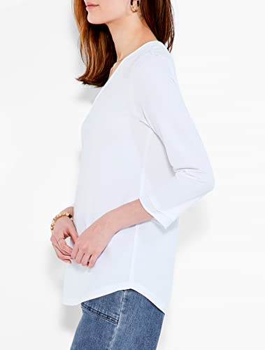 NIC+ZOE Women's 3/4 Sleeve Roll V Tee2