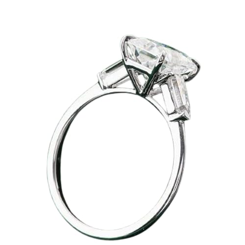 Bague moissanite 5mm argent 925 le cadeau d'anniversaire idéal pour avril