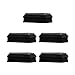 jojofuny Lot de 5 bols en bois en forme de cercueil avec couvercle pour Halloween Noir