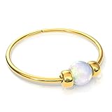 Small Tragus 24 Gauge Gold Filled Earring - 24g Tragus Hoop With White Opal - Hypoallergenic Earring