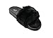 Kali Footwear Women's Flip Flop Faux Fur Soft Slide Flat Slipper Limit(Black, 10)