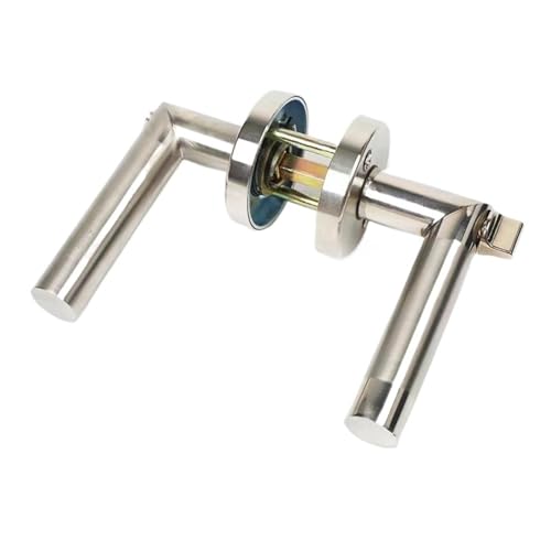 Juego de 2 manijas for Puerta de Paso, manija de Puerta con pestillo de Palanca, tamaño de pestillo 35/40/45/50 mm, Cerradura de Puerta Redonda/Perilla de Puerta(Aluminium 1 Pair Handles+Latch 40)