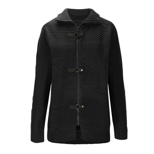 Cable Knit Sweater Men Oplique Zip Button Thicken Slim Fit Sweater Pullover Fashion Turtleneck Textured Cardigan2