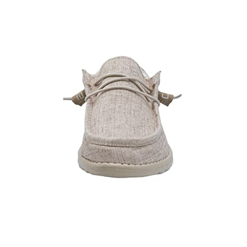 Image of HEYDUDE Men's Wally Chambray Nut Size 6 | Men's Shoes | Men's Lace Up Loafers | Comfortable & Light-Weight