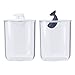 Wenrou 2 Piezas Algodón Organizador De Maquillaje, Maquillaje Caja De Algodón, Discos Desmaquillantes Algodón, con Tapa, Transparente, para Tarros De Baño, Cosméticos De Belleza Almacenamiento