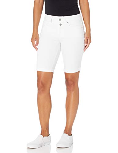 NYDJ Women's Petite Briella Denim Shorts with ROLL Cuff, Optic White, 0P