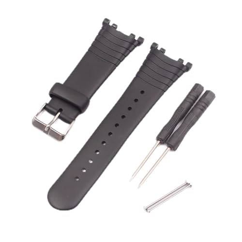 Sangle de caoutchouc compatible avec Suunto Vecteur MING SHAN noir