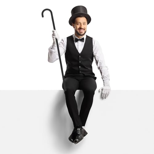 Bastón de plástico negro DOITOOL de 4 piezas para cosplay 5