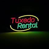 LED TUXEDO RENTAL Neon Sign, 20'x10', Business Signboards for Tuxedo Rental Shop, Pure Black Acrylic Backsplash, Easy Installation, Energy-saving, Suitable for Hanging on Store Wall Window