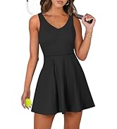 Caracilia Women Tennis Active Sporty Tank Dress with Shorts Workout Exercise Athletic Romper Mini...