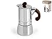 HABI Caffettiera Inox Lili caffè Oro Tazze 6 Fondo a induzione Moka Guarnizioni, Acciaio Inossidabile