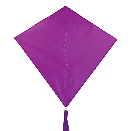 In the Breeze 3295 - Grape 30 Inch Diamond Kite - Solid Purple, Fun, Easy Flying Kite